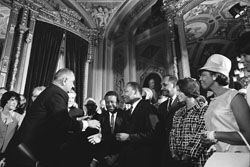 johnson signing voting rights act